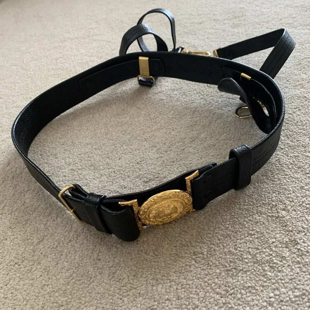 Japan Sword Co. Ltd U.S Navy Officer Uniform Black Leather Sword Belt